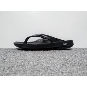 Oofos Oolala Luxe Womens Flip Flop Shoes Sandals Black Size 11